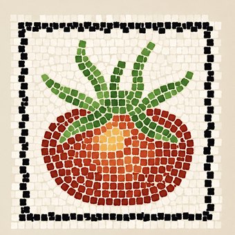 Mosaic of a tomato